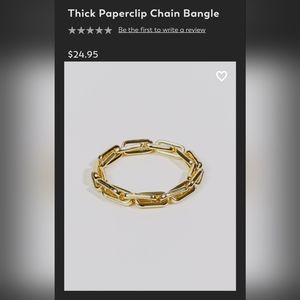 Thick paperclip chain bangle